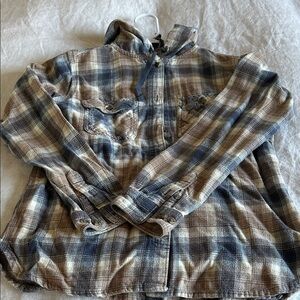 Carhartt Tan and Brown Plaid Shirt